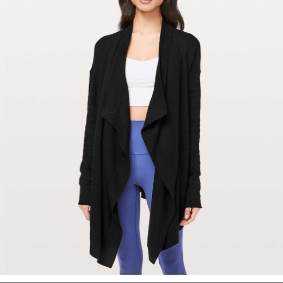 Lululemon Drape Front Cardigan Black 